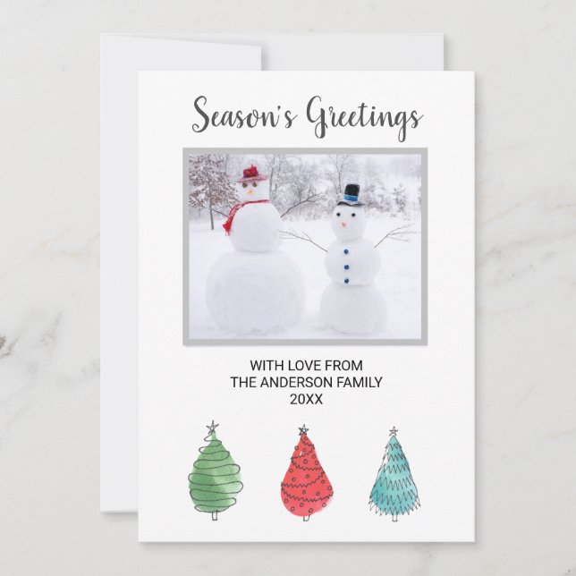 Family Photo Julgranar Julkort (Framsida)