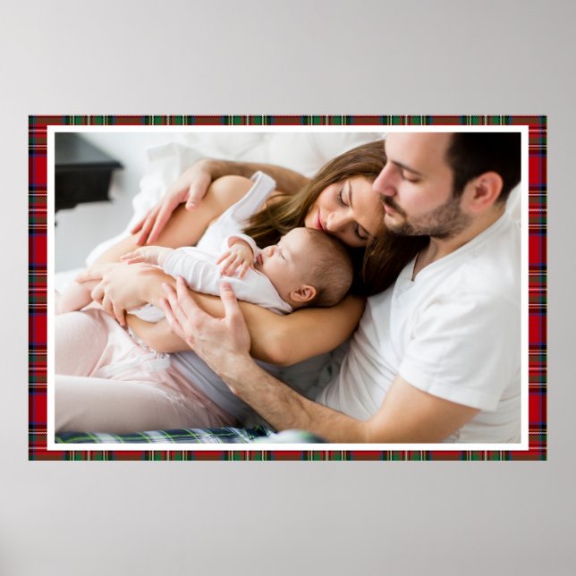 Family Photo Klan Stewart Tartan Keepsaké Poster (Framsidan)