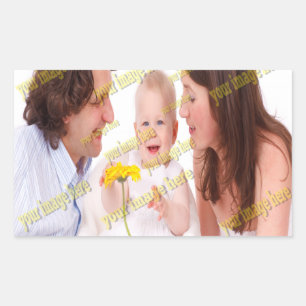 FAMILY Photo ✨ Loely Anpassningsbar Rektangulärt Klistermärke