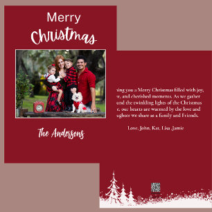 Family Photo Message-jul Julkort
