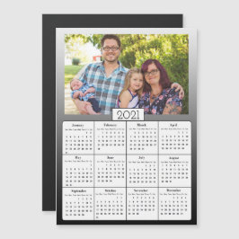 Family Photo Mini 2021-kalender Magnetisk Inbjudningskort