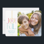 FAMILY PHOTO modern elegant typografi GLATT röd Julkort<br><div class="desc">by kat masard >> WWW.SIMPLYSWEETPAPERIE.COM <<< En elegant kortdesign som innehåller citatet "GLATT" med skripttyp för kombinerad elegant med serif-typografi och oformaterad färg på baksidan,  ge dig möjligheten att skicka ett personligt meddelande. Med trendigets kantade fyrkantiga foto på framsidan för ditt favoritfoto!</div>