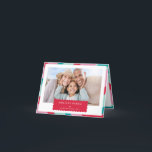 FAMILY PHOTO modern minimal geometrisk röd rosa Helgkort<br><div class="desc">by kat massard >> WWW.SIMPLYSWEETPAPERIE.COM<<< An elegant card design featuring quote that you can change yourself! White geometric border on the backside, giving you the opportunity to handwrite a personal message or place a full portrait photo. NOTE >> Kontakta mig kat@simplysweetpaperie.com om du behöver hjälp med att ändra storlek på...</div>