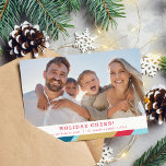 FAMILY PHOTO modern minimum mönster ram red guld Julkort<br><div class="desc">by kat massard >> WWW.SIMPLYSWEETPAPERIE.COM<<< An elegant card design featuring quote that you can change yourself! White geometric border on the backside, giving you the opportunity to handwrite a personal message or place a full portrait photo. NOTE >> Kontakta mig kat@simplysweetpaperie.com om du behöver hjälp med att ändra storlek på...</div>