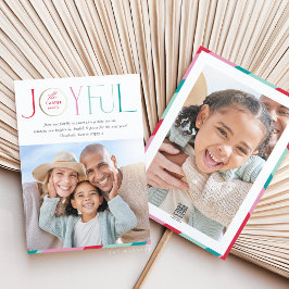 FAMILY PHOTO modern serif typography GLATT färg Julkort