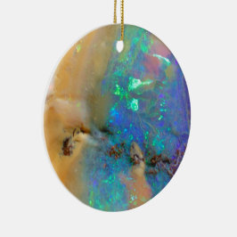 Family Photo Opal Gemstone Crystal Anpassningsbar Julgransprydnad Keramik