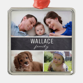 Family Photo Ornament Collage jul