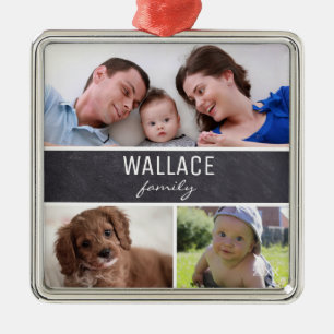 Family Photo Ornament Collage jul