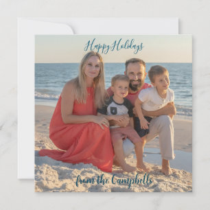 Family Photo Personalize GLAD HELG Anteckningskort