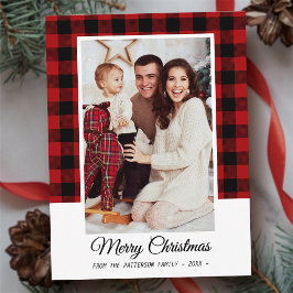 Family Photo Red Buffalo Play God jul Vykort