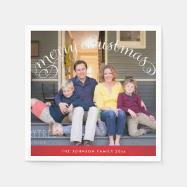 Family Photo Red God jul Pappersservett