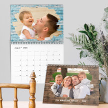 Family Photo Rustic Wood 2024