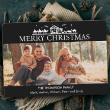 Family Photo Simple Ntivity Religiösa jul