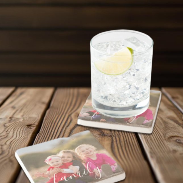 Family Photo Stone Underlägg (Skapare uppladdad)