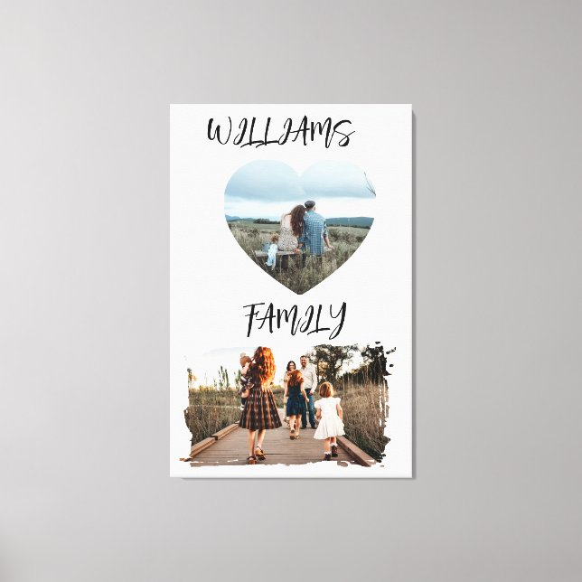 Family Photo Stretched Canvas Print (Framsida)