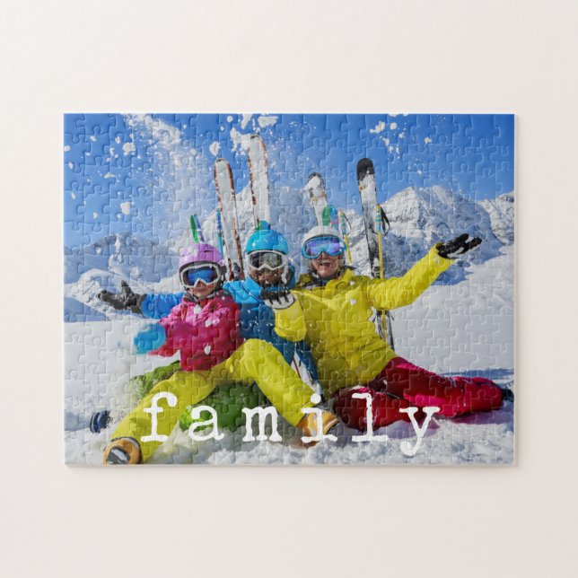 Family Photo TypeAnpassningsbar Färg Pussel (Horisontell)