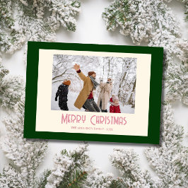  Family photo unique elegant christmas Card Julkort