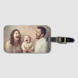 Family Photo World Traveler Bagagebricka