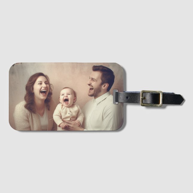 Family Photo World Traveler Bagagebricka (Framsida horisontal)