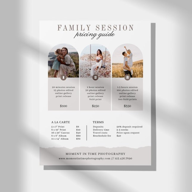 Family Photography Pricing Guide Sell Lakan Reklamblad (Skapare uppladdad)