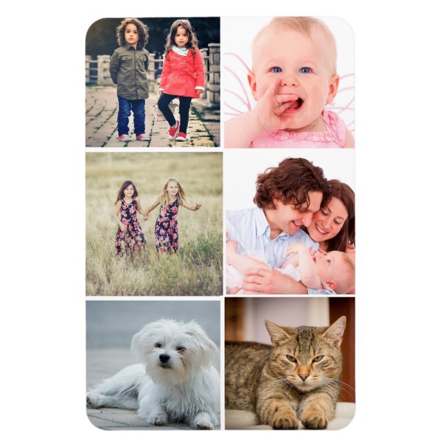 Family Photos Collage Magnet (Vertikal)