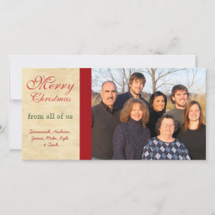 Family Photos God jul Parchment Julkort