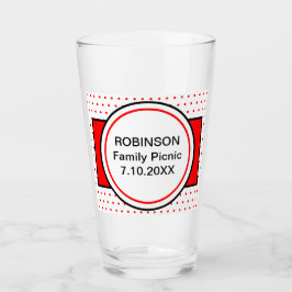 Family Picnic Red Polka dots Glaskopp