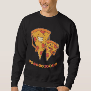 Family Pizza Matching Lång Ärmad Tröja