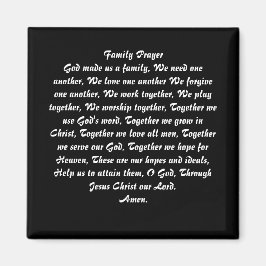 Family Prayer Magnet