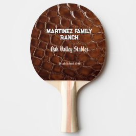 Family Ranch Faux Crocodile Leather Pingisracket