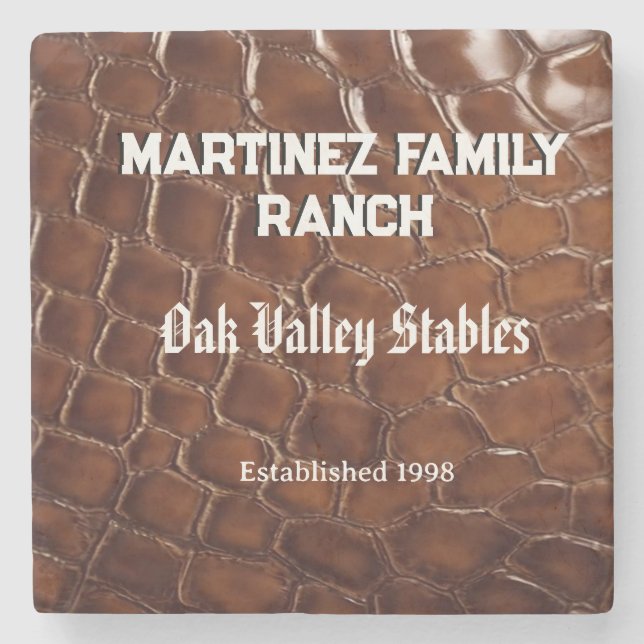 Family Ranch Faux Crocodile Leather Stenunderlägg (Framsidan)