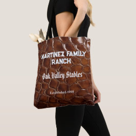 Family Ranch Faux Crocodile Leather Tygkasse