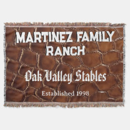 Family Ranch Faux Crocodile Leather Western Filt