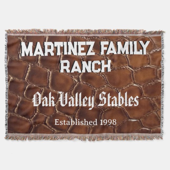 Family Ranch Faux Crocodile Leather Western  Filt (Framsidan)