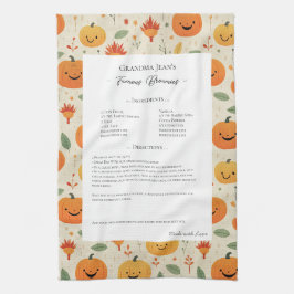 Family Recipe Heirloom Halloween Mönster Kökshandduk
