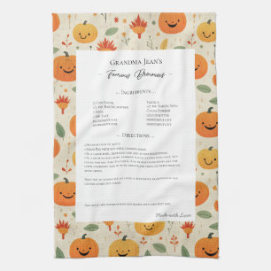 Family Recipe Heirloom Halloween Mönster Kökshandduk