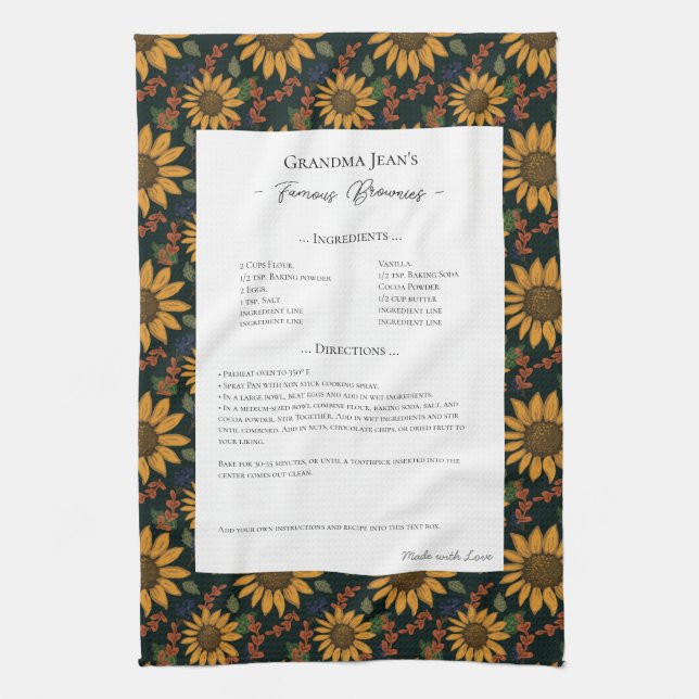 Family Recipe Heirloom Sunsun Rustic Kökshandduk (Vertikal)