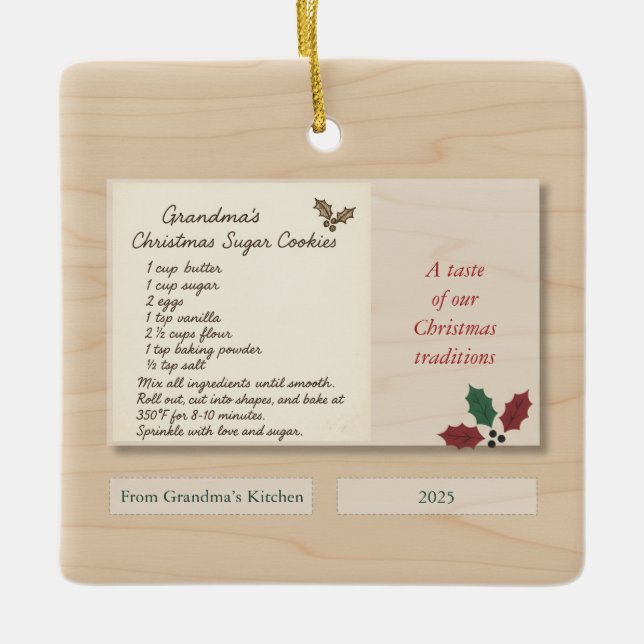 Family Recipe Keepsake Ornament 2025 (Framsida)
