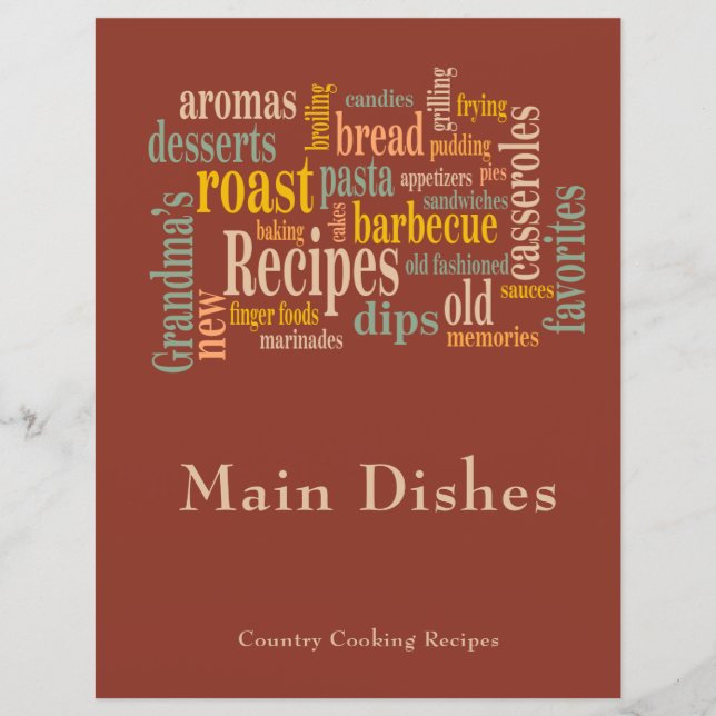 Family Recipes Ord Burnt Umber Album Divider (Framsida)