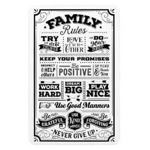 Family Regler Black and White Magnet