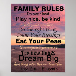 FAMILY REGLER, Ord of Wisdom, Ocean Sunset Poster