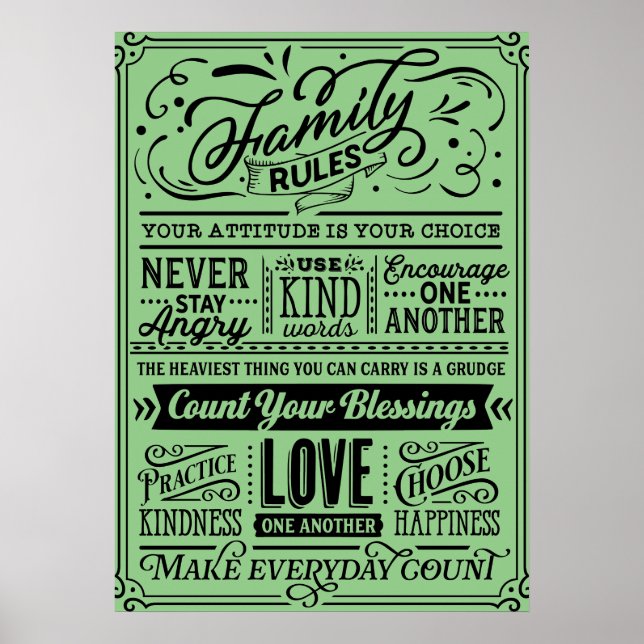 Family Regler Poster (Framsidan)