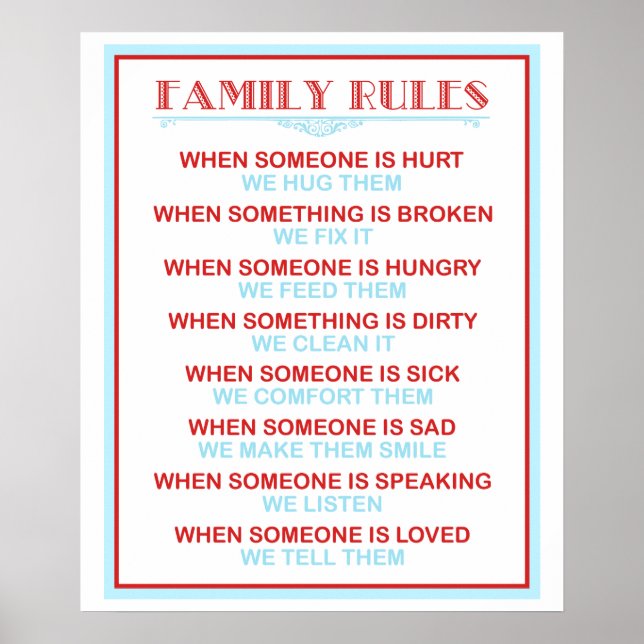 Family Regler skriver ut eller poster (Framsidan)