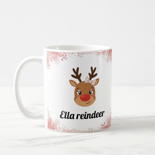 Family Reindeer Matching Mugs Kaffemugg (Vänster)