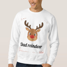 Family Reindeer Matching Mugs Lång Ärmad Tröja
