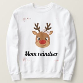 Family Reindeer Matching Mugs Lång Ärmad Tröja