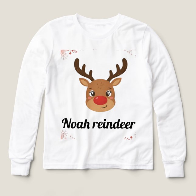 Family Reindeer Matching Mugs T Shirt (Design framsida)