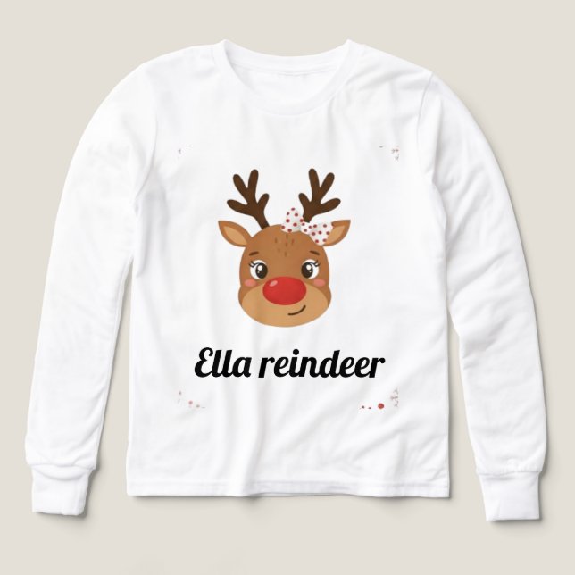 Family Reindeer Matching Mugs T Shirt (Design framsida)