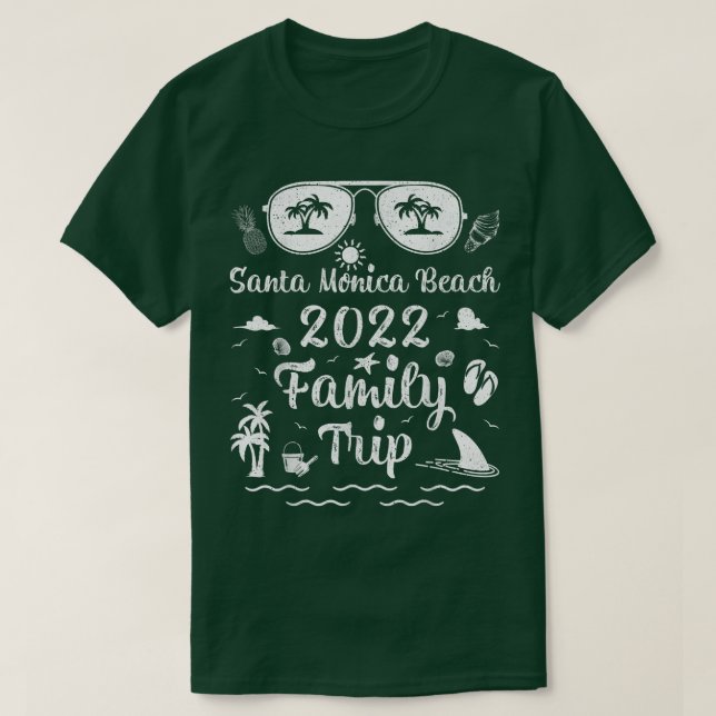 Family Resa 2022 Vacation California Santa Monica T Shirt (Design framsida)