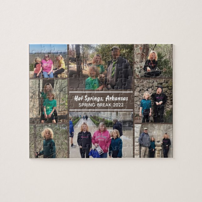 Family Resa Photo Collage Puzzle Pussel (Horisontell)